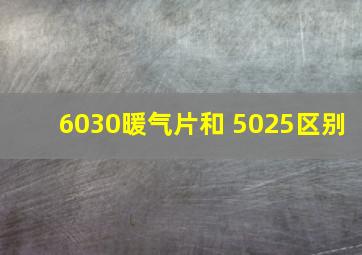 6030暖气片和 5025区别